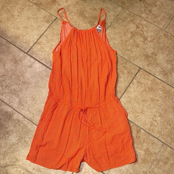 Old Navy orange Romper - Picture 1 of 6